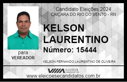 Candidato KELSON LAURENTINO 2024 - CAIÇARA DO RIO DO VENTO - Eleições