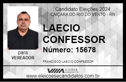 Candidato LAECIO CONFESSOR 2024 - CAIÇARA DO RIO DO VENTO - Eleições