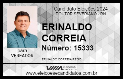 Candidato ERINALDO CORREIA 2024 - DOUTOR SEVERIANO - Eleições