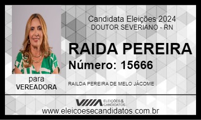 Candidato RAIDA PEREIRA 2024 - DOUTOR SEVERIANO - Eleições