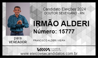 Candidato IRMÃO ALDERI 2024 - DOUTOR SEVERIANO - Eleições