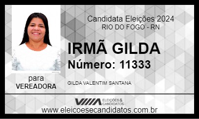 Candidato IRMÃ GILDA 2024 - RIO DO FOGO - Eleições