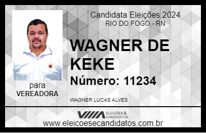 Candidato WAGNER DE KEKE 2024 - RIO DO FOGO - Eleições