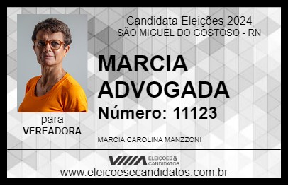 Candidato MARCIA ADVOGADA 2024 - SÃO MIGUEL DO GOSTOSO - Eleições