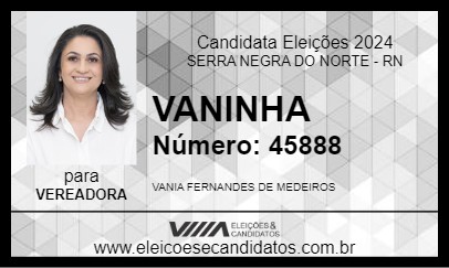 Candidato VANINHA 2024 - SERRA NEGRA DO NORTE - Eleições