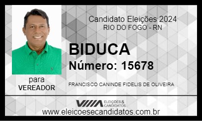 Candidato BIDUCA 2024 - RIO DO FOGO - Eleições