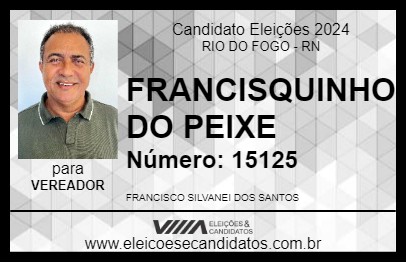 Candidato FRANCISQUINHO DO PEIXE 2024 - RIO DO FOGO - Eleições