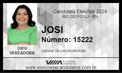 Candidato JOSI 2024 - RIO DO FOGO - Eleições