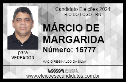 Candidato MÁRCIO DE MARGARIDA 2024 - RIO DO FOGO - Eleições