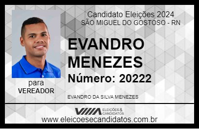 Candidato EVANDRO MENEZES 2024 - SÃO MIGUEL DO GOSTOSO - Eleições