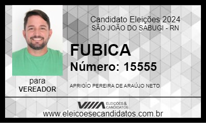 Candidato FUBICA 2024 - SÃO JOÃO DO SABUGI - Eleições