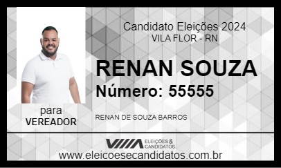 Candidato RENAN SOUZA 2024 - VILA FLOR - Eleições