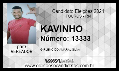 Candidato KAVINHO 2024 - TOUROS - Eleições