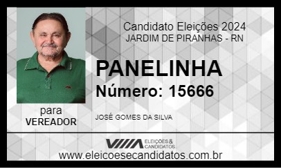 Candidato PANELINHA 2024 - JARDIM DE PIRANHAS - Eleições