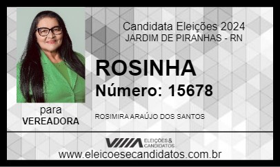 Candidato ROSINHA 2024 - JARDIM DE PIRANHAS - Eleições