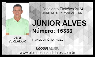 Candidato JÚNIOR ALVES 2024 - JARDIM DE PIRANHAS - Eleições