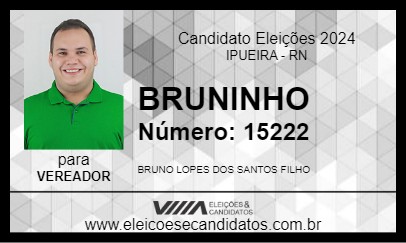 Candidato BRUNINHO 2024 - IPUEIRA - Eleições