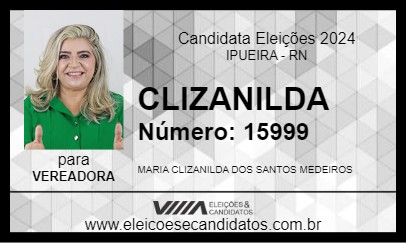 Candidato CLIZANILDA 2024 - IPUEIRA - Eleições