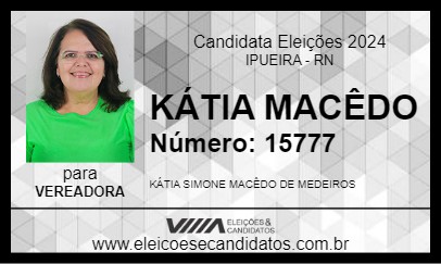 Candidato KÁTIA MACÊDO 2024 - IPUEIRA - Eleições