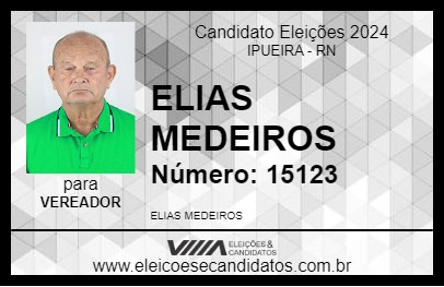 Candidato ELIAS MEDEIROS 2024 - IPUEIRA - Eleições