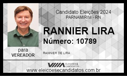 Candidato RANNIER LIRA 2024 - PARNAMIRIM - Eleições