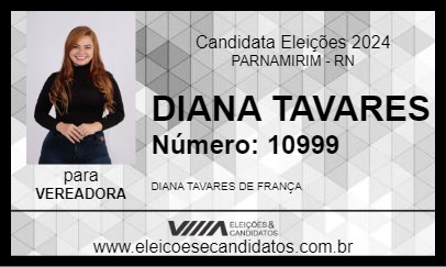 Candidato DIANA TAVARES 2024 - PARNAMIRIM - Eleições