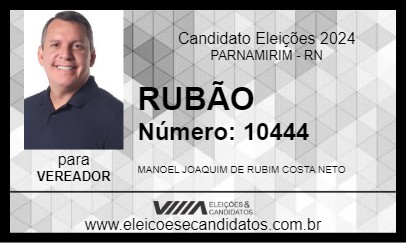 Candidato RUBÃO 2024 - PARNAMIRIM - Eleições