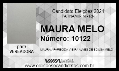 Candidato MAURA MELO 2024 - PARNAMIRIM - Eleições