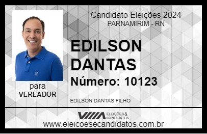 Candidato EDILSON DANTAS 2024 - PARNAMIRIM - Eleições