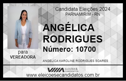 Candidato ANGÉLICA RODRIGUES 2024 - PARNAMIRIM - Eleições