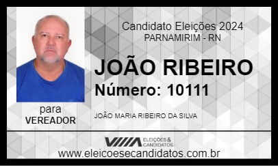 Candidato JOÃO RIBEIRO 2024 - PARNAMIRIM - Eleições