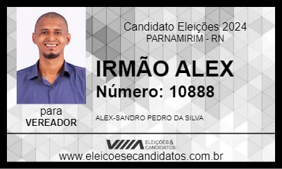 Candidato IRMÃO ALEX 2024 - PARNAMIRIM - Eleições