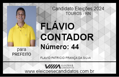 Candidato FLÁVIO CONTADOR 2024 - TOUROS - Eleições