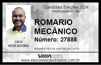 Candidato ROMARIO MECÂNICO 2024 - PARNAMIRIM - Eleições