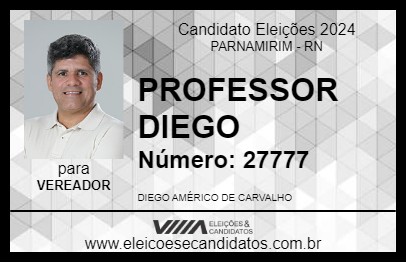 Candidato PROFESSOR DIEGO 2024 - PARNAMIRIM - Eleições