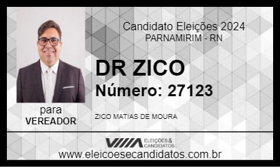 Candidato DR ZICO 2024 - PARNAMIRIM - Eleições