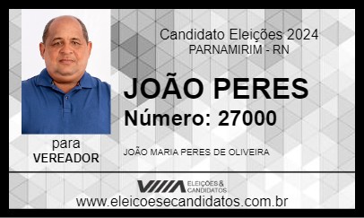 Candidato JOÃO PERES 2024 - PARNAMIRIM - Eleições