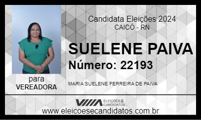 Candidato SUELENE PAIVA 2024 - CAICÓ - Eleições