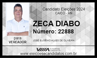 Candidato ZECA DIABO 2024 - CAICÓ - Eleições