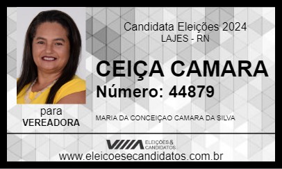 Candidato CEIÇA CAMARA 2024 - LAJES - Eleições