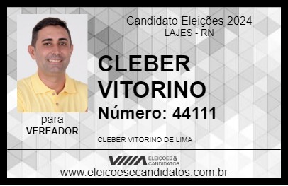 Candidato CLEBER VITORINO 2024 - LAJES - Eleições