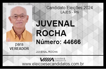 Candidato JUVENAL ROCHA 2024 - LAJES - Eleições