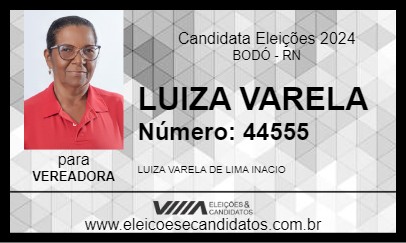 Candidato LUIZA VARELA 2024 - BODÓ - Eleições