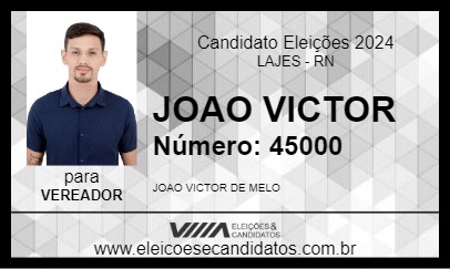 Candidato JOAO VICTOR 2024 - LAJES - Eleições