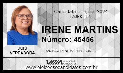 Candidato IRENE MARTINS 2024 - LAJES - Eleições