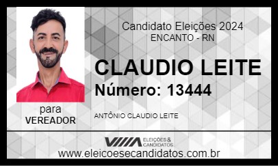 Candidato CLAUDIO LEITE 2024 - ENCANTO - Eleições