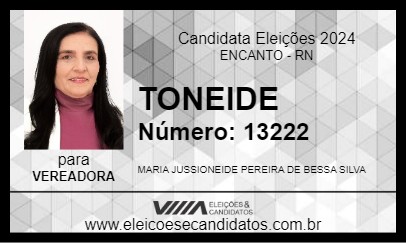 Candidato TONEIDE 2024 - ENCANTO - Eleições