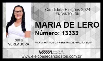 Candidato MARIA DE LERO 2024 - ENCANTO - Eleições