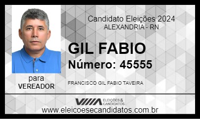 Candidato GIL FABIO 2024 - ALEXANDRIA - Eleições