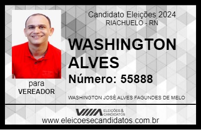 Candidato WASHINGTON ALVES 2024 - RIACHUELO - Eleições